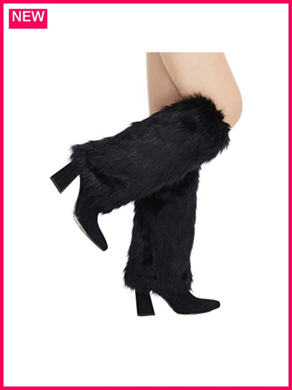 Faux Fur Leg Warmers for Women Wool Boot Covers Costume Cosplay Rave
